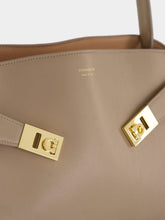 Ferragamo Warm Taupe Medium Hug Soft Shoulder Bag