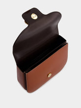 Ferragamo Dark Cognac Double Gancini North-South Crossbody Bag