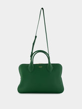 Ferragamo Forest Green Calfskin Leather Top Handle Bag