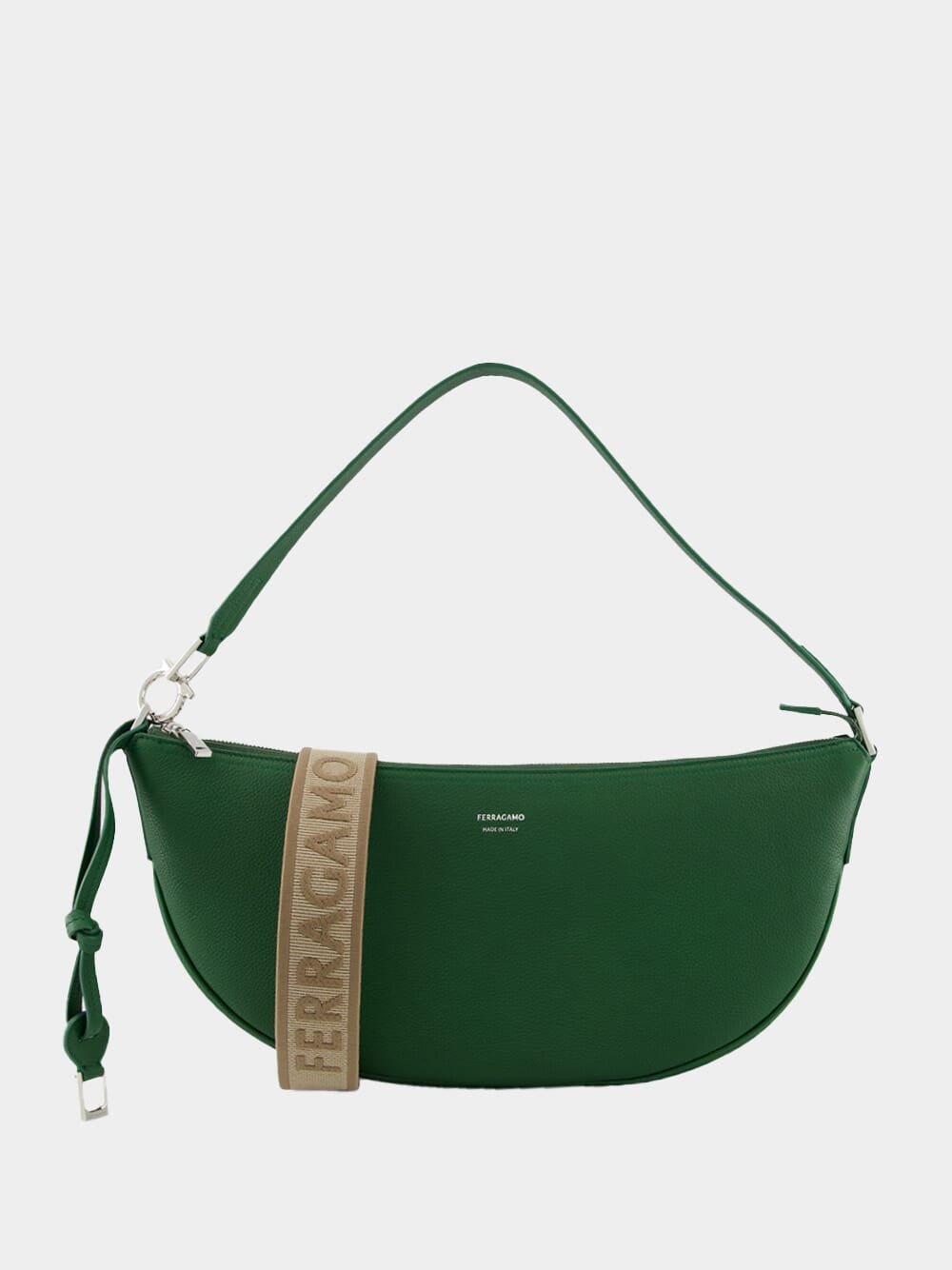 Forest Green Leather Hobo Bag