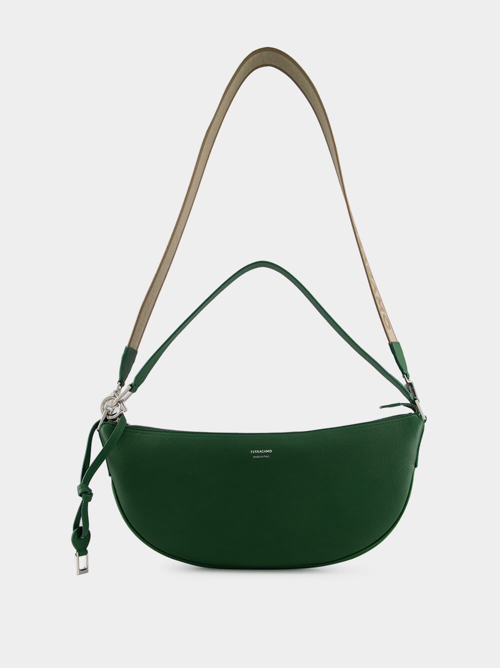 Forest Green Leather Hobo Bag