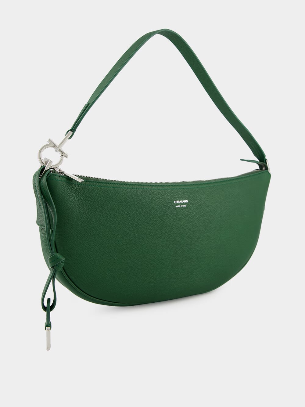 Forest Green Leather Hobo Bag