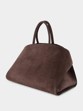 Ferragamo Dark Brown Medium Suede Hug Handbag