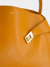 Ferragamo Hug Shoulder Bag in Dark Honeycomb Leather