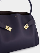 Ferragamo Hug Soft Large Navy Blue Shoulder Bag