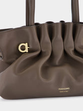 Ferragamo Cement Small Soft-Bag in Nappa Leather