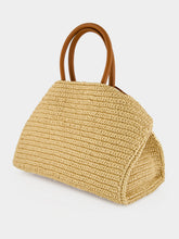 Ferragamo Natural Medium Hug Raffia Handbag
