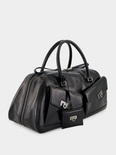 Ferragamo Black Harley Leather Top Handle Bag