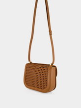 Ferragamo Brown Woven Gancini Crossbody Mini Bag