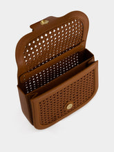 Ferragamo Brown Woven Gancini Crossbody Mini Bag