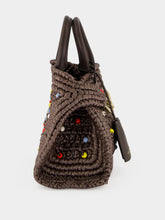 Ferragamo Brown Small Hug Raffia Handbag