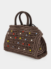Ferragamo Brown Small Hug Raffia Handbag