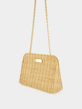 Ferragamo Natural Diana Wicker Clutch Bag