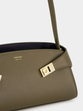 Ferragamo Olive Green Hug East-West Shoulder Bag