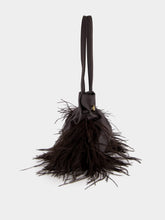 Ferragamo Black Nappa Leather Feather Small Soft Bag