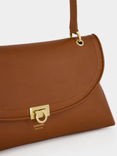 Ferragamo Cognac Medium Sofia Shoulder Bag
