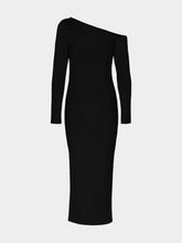 Paula Black Cashmere Asymmetric Long Dress