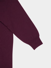 Paula Long Aubergine Cashmere Cardigan