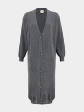 Paula Long Dark Grey Cashmere Cardigan