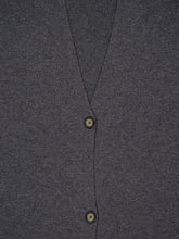 Paula Long Dark Grey Cashmere Cardigan