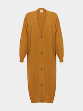 Paula Long Mustard Cashmere Cardigan