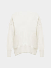 Paula V-Neck Off-White Cashmere Sweater