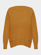 Paula V-Neck Mustard Cashmere Sweater
