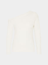 Paula Asymmetric Off-White Cashmere Sweater