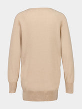 Paula Long V-Neck Camel Cashmere Sweater