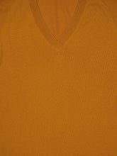 Paula Long V-Neck Mustard Cashmere Sweater