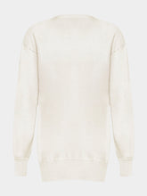 Paula Long V-Neck Off-White Cashmere Sweater