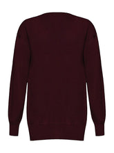 Paula Long V-Neck Burgundy Cashmere Sweater
