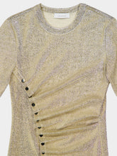 Rabanne Gold Long-Sleeve Lurex Top