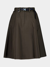 Prada Camouflage Green Technical Circle Skirt