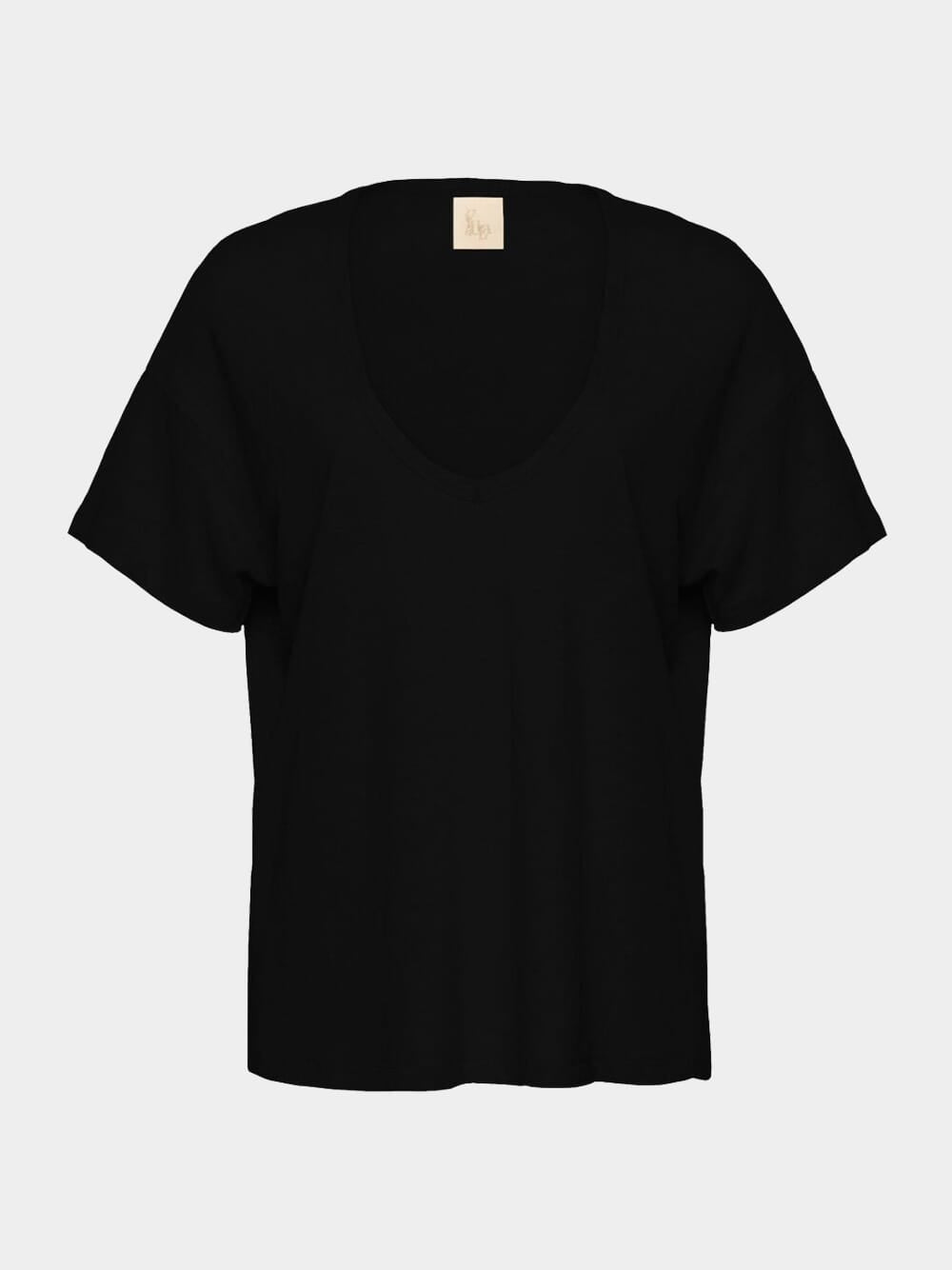 Linen V-Neck T-Shirt