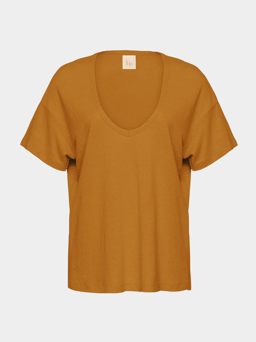 Linen V-Neck T-Shirt