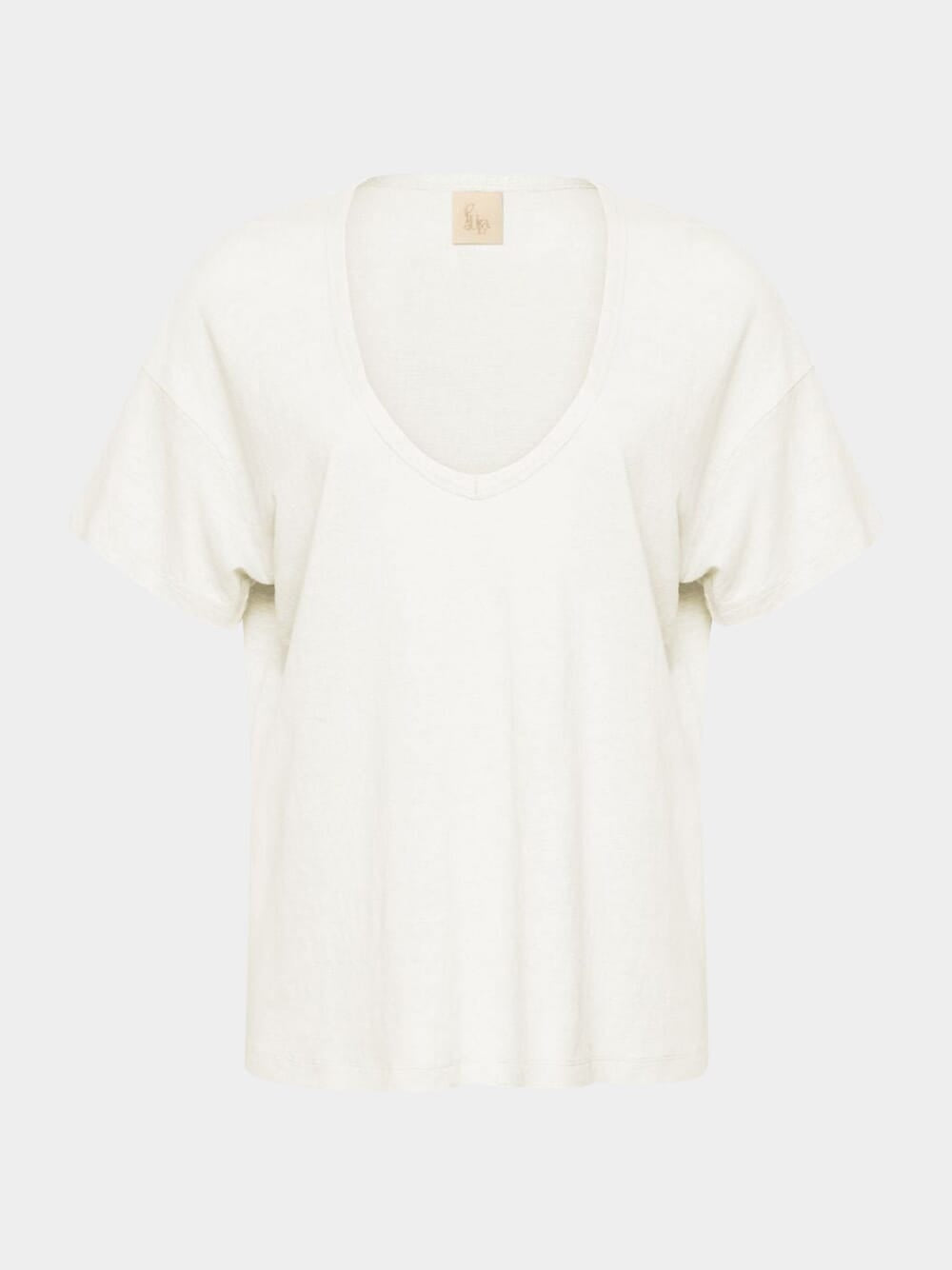 Linen V-Neck T-Shirt