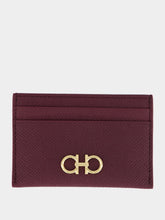 Ferragamo Plum Gancini Leather Card Holder