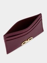 Ferragamo Plum Gancini Leather Card Holder