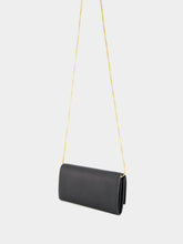 Ferragamo Black Gancini Wallet with Chain
