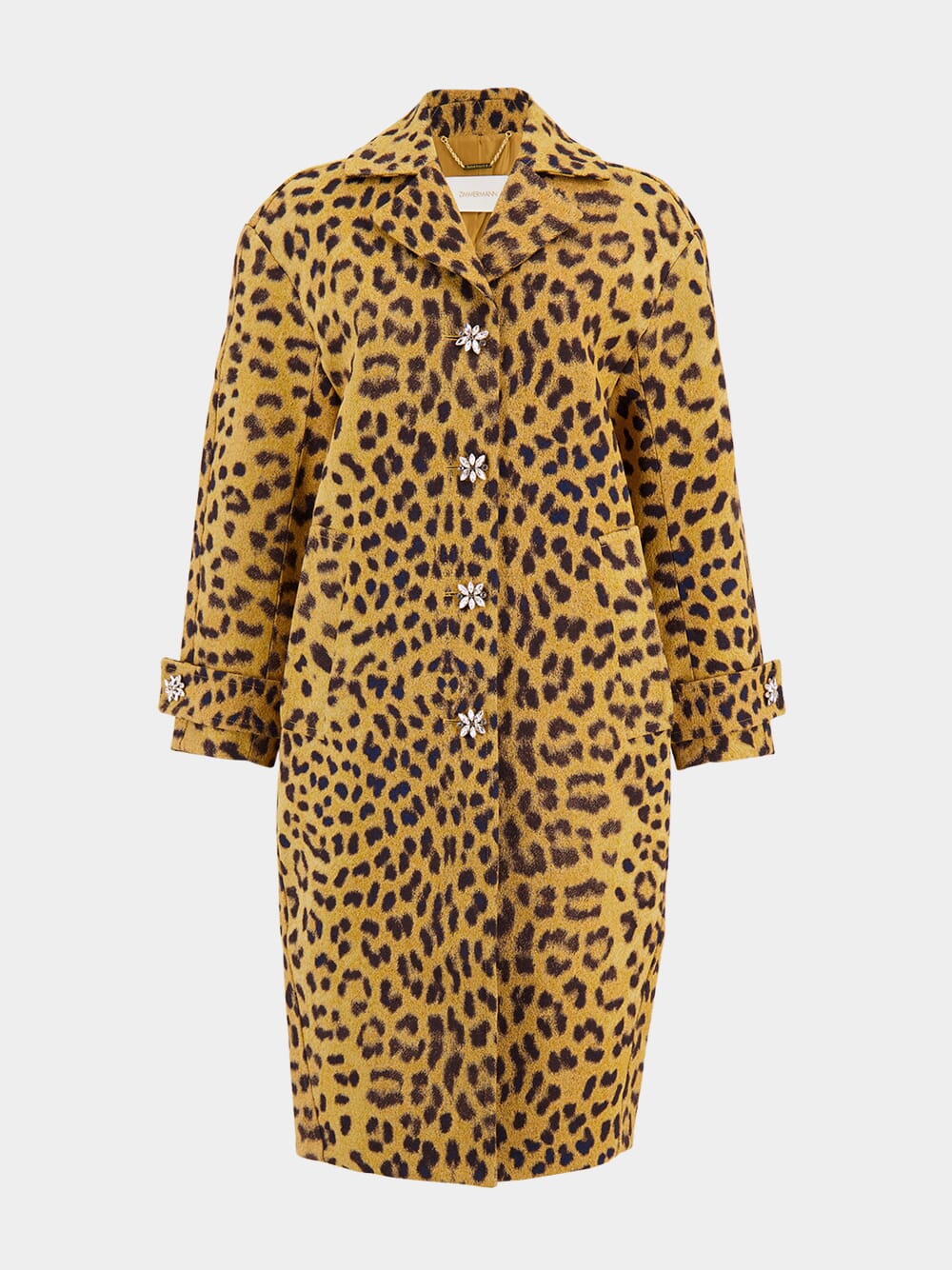 Crush Jacquard Barrel Leopard Coat