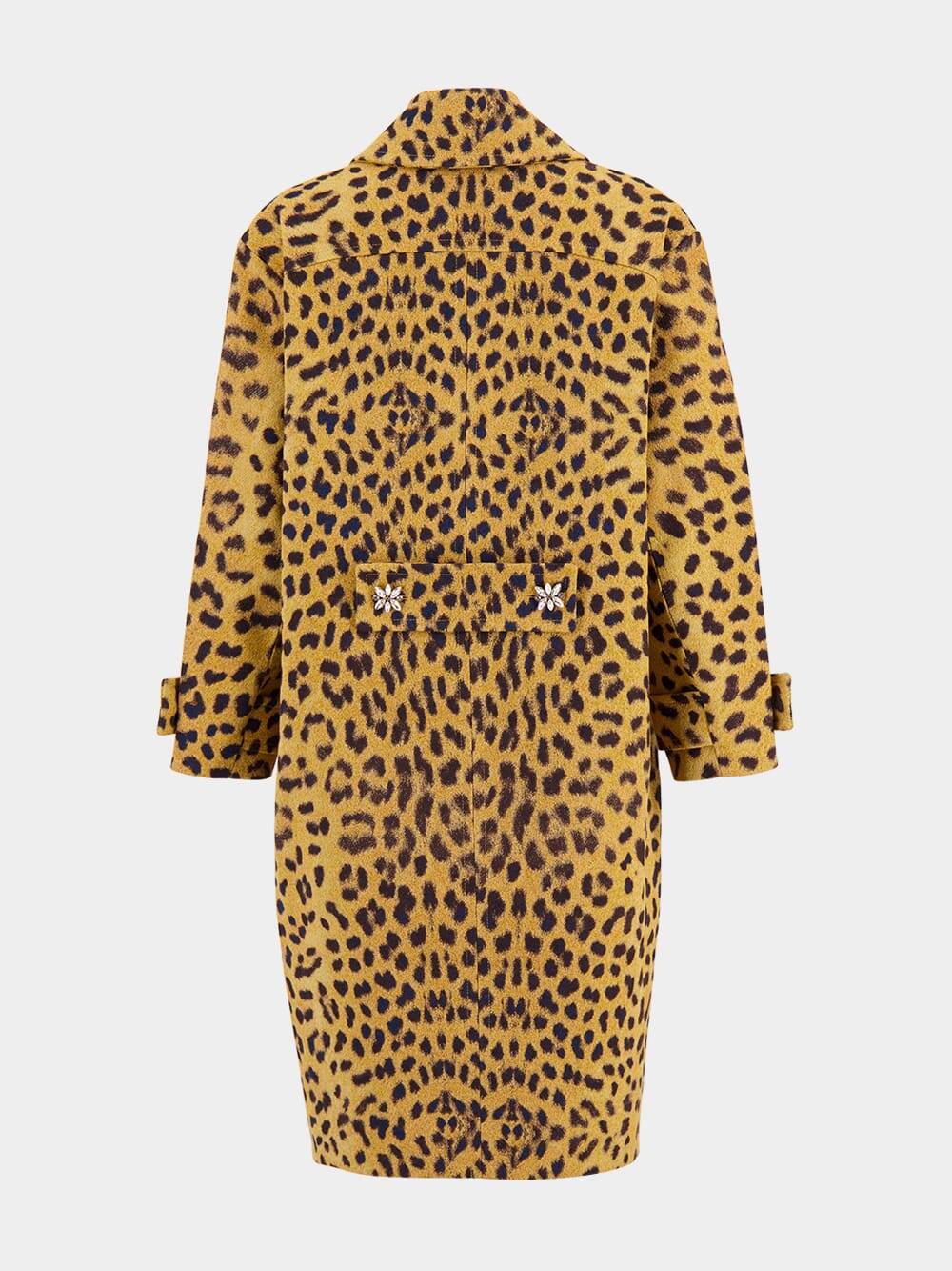 Crush Jacquard Barrel Leopard Coat