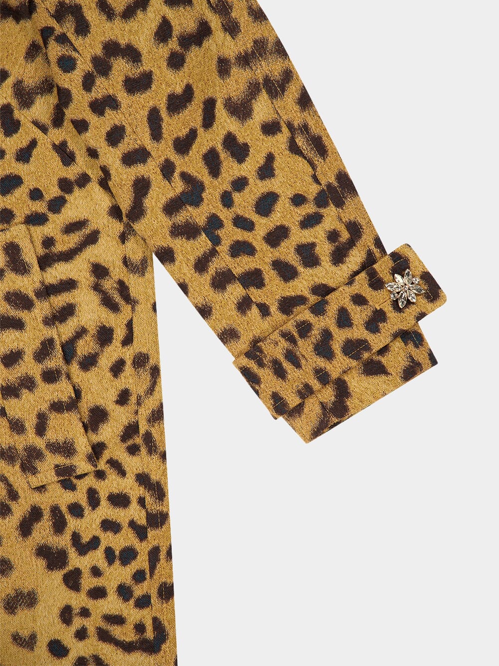 Crush Jacquard Barrel Leopard Coat