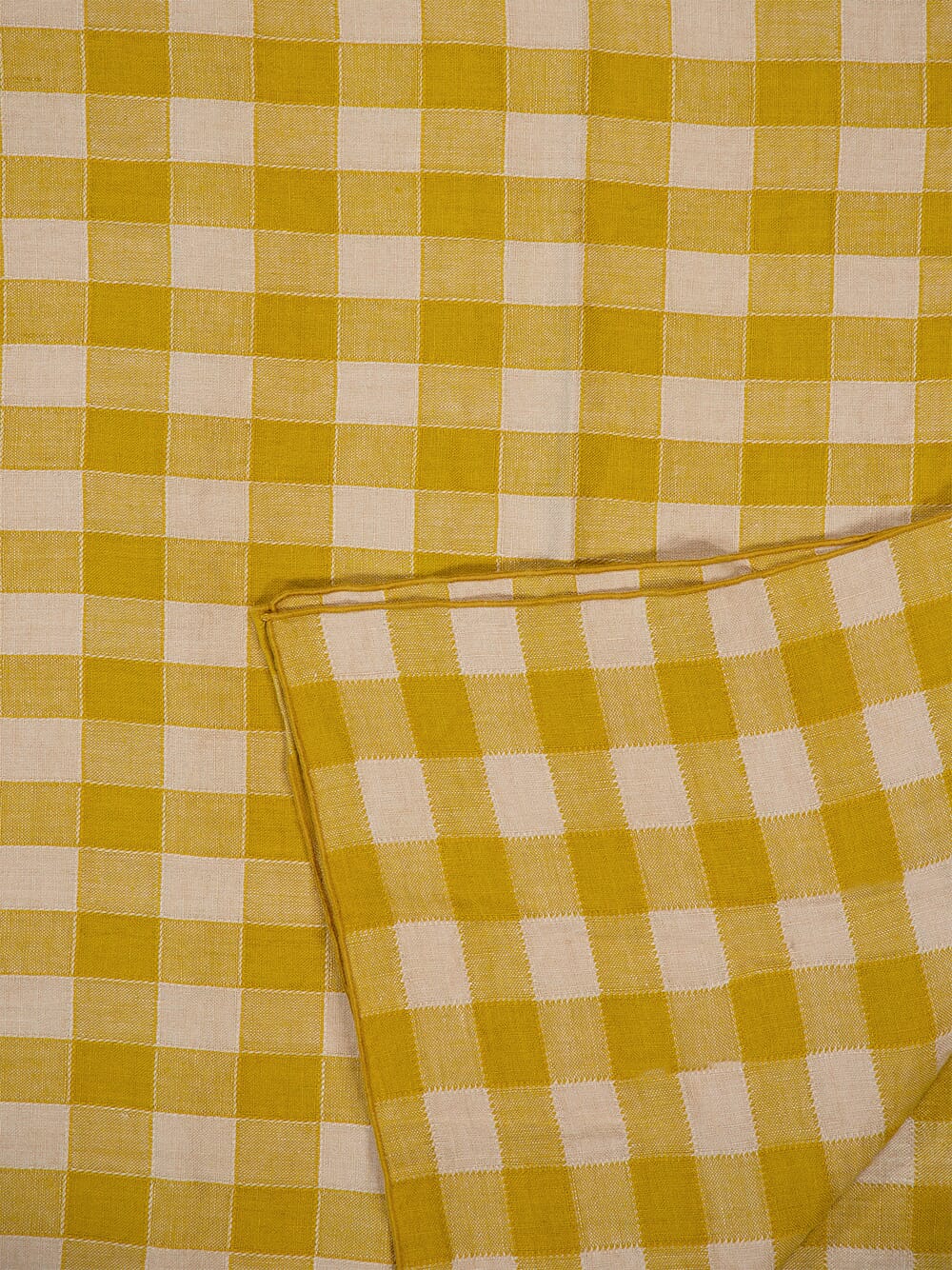 Yellow Bourdon Vintage Vichy Tablecloth