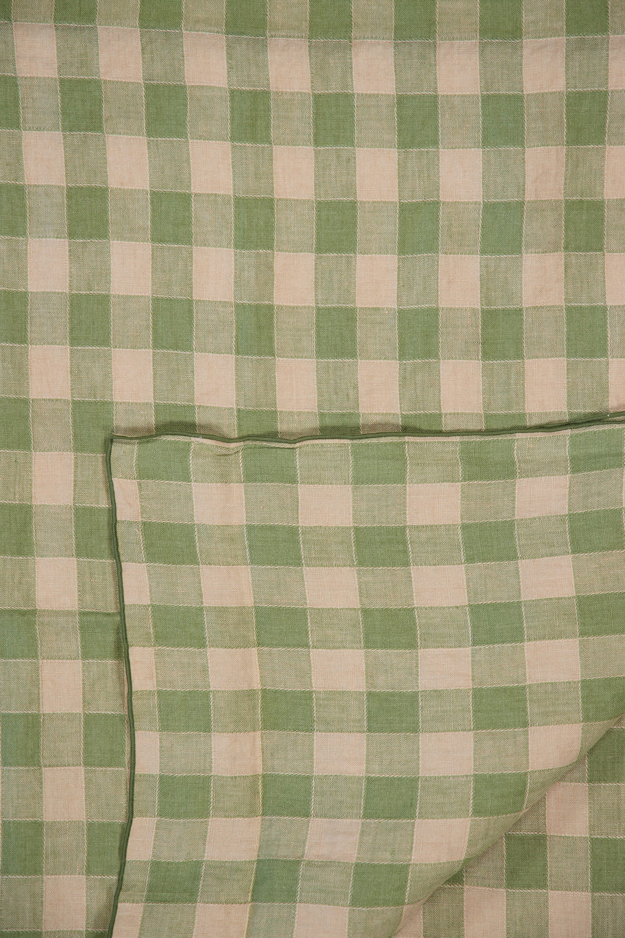 Green Bourdon Vintage Vichy Tablecloth