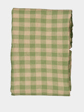 Maison de Vacances Green Vichy Bourdon Canvas Tablecloth