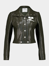 Courrèges Camouflage Green Reedition Vinyl Jacket