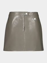 Courrèges Light Mocha Reedition Vinyl Mini Skirt