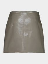 Courrèges Light Mocha Reedition Vinyl Mini Skirt