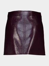 Courrèges Burnt Red Reedition Vinyl Mini Skirt